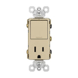 radiant Single-Pole/3-Way Switch with 15A Tamper-Resistant Outlet, Black