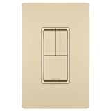 Legrand - radiant Two Single-Pole Switches and Single Pole/3-Way Switch, Ivory - Ivory
