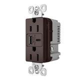 radiant 15A Tamper-Resistant Ultra-Fast USB Type-A/C Outlet, Dark Bronze