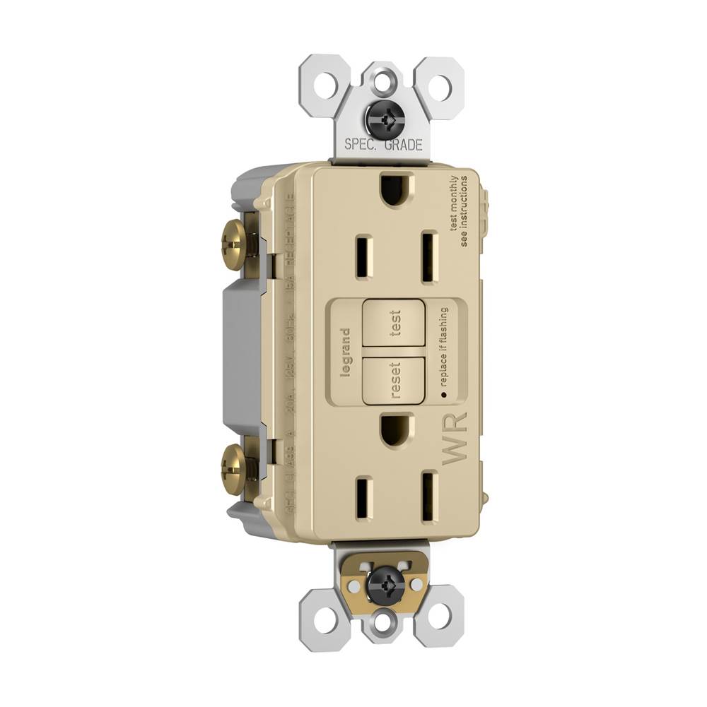 radiant Spec-Grade 15A Weather-Resistant Self-Test GFCI Receptacle, Brown
