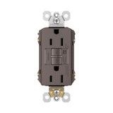 radiant 15A Tamper-Resistant Self-Test GFCI Outlet with Audible Alarm, Brown