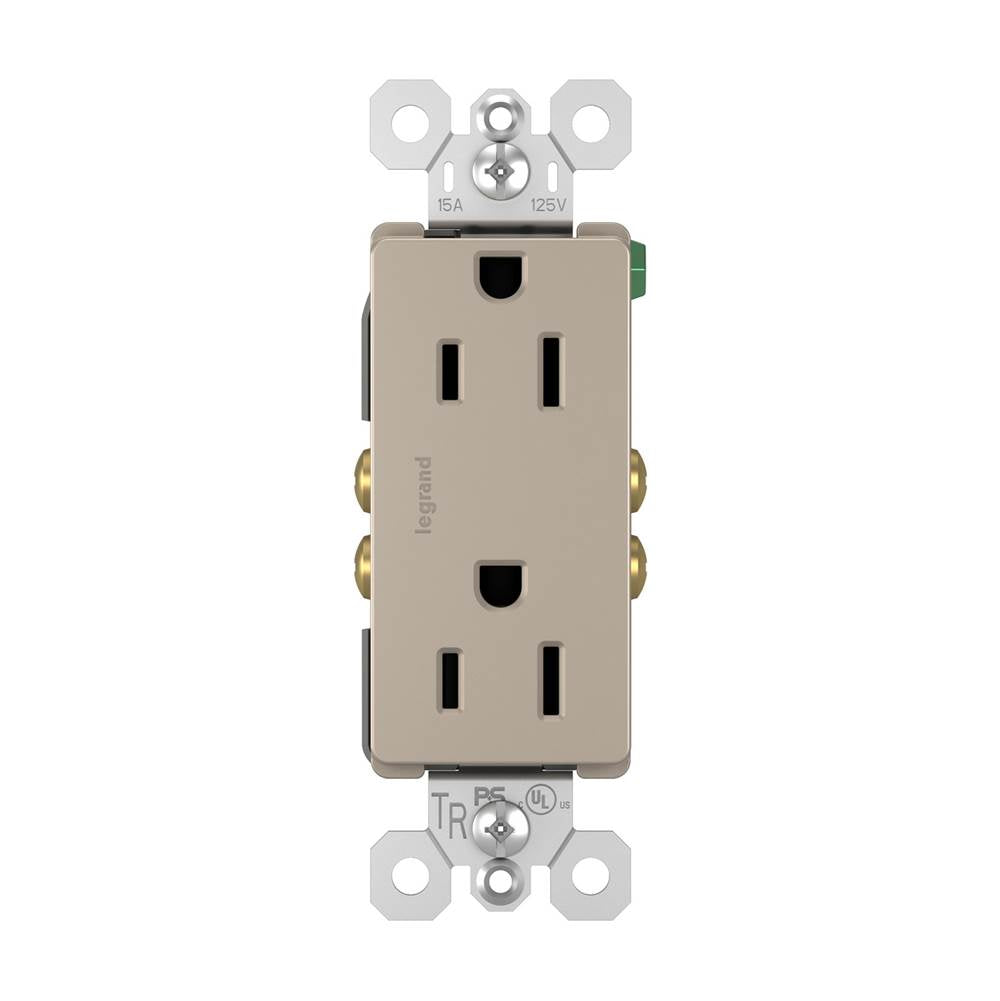 radiant 15A 125V Duplex Tamper-Resistant Outlet, Dark Bronze