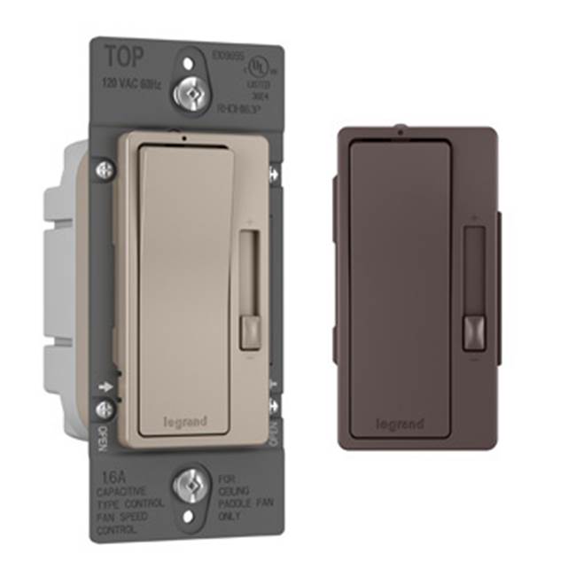 Legrand - radiant Single-Pole/3-Way Fan Speed Control, Bi-Color - Bi Color
