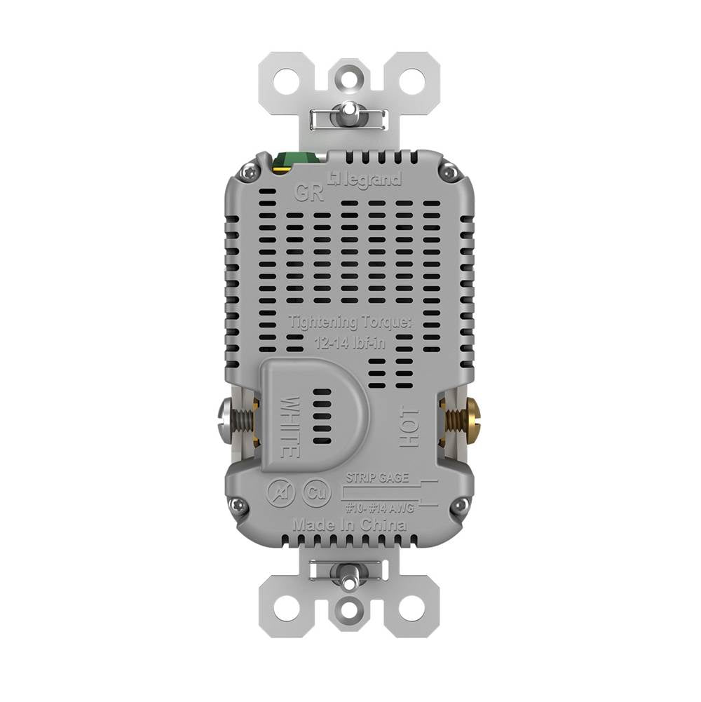 radiant 20A Tamper-Resistant Ultra-Fast PLUS Power Delivery USB Type-C/C Outlet - White