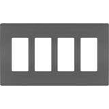 radiant Four-Gang Screwless Wall Plate, Brown