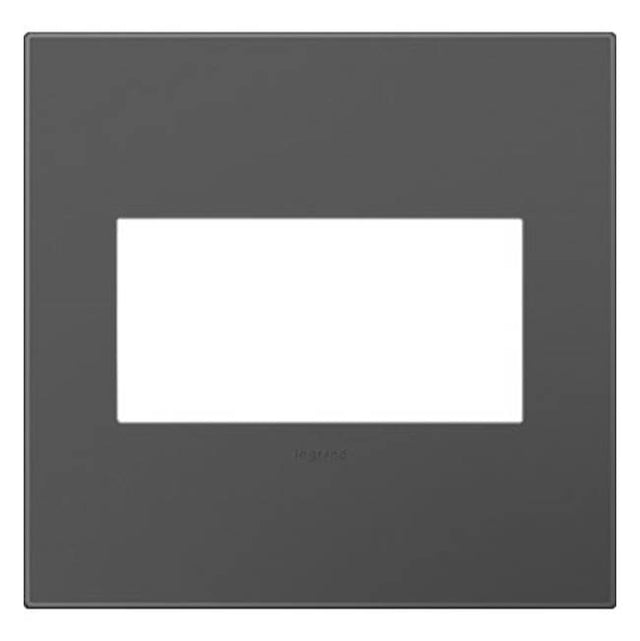 Legrand - Magnesium, 2-Gang Wall Plate - Magnesium