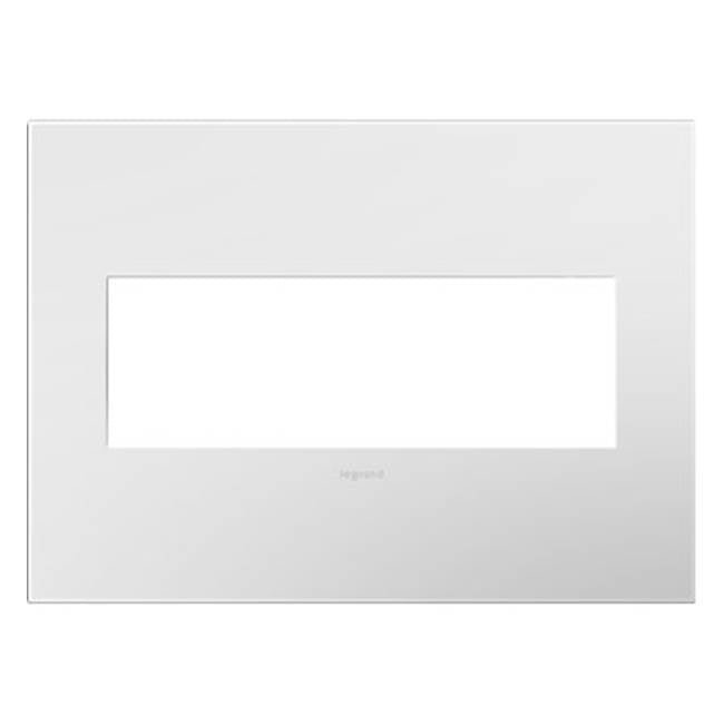 Legrand - Gloss White-on-White, 3-Gang Wall Plate - Gloss White