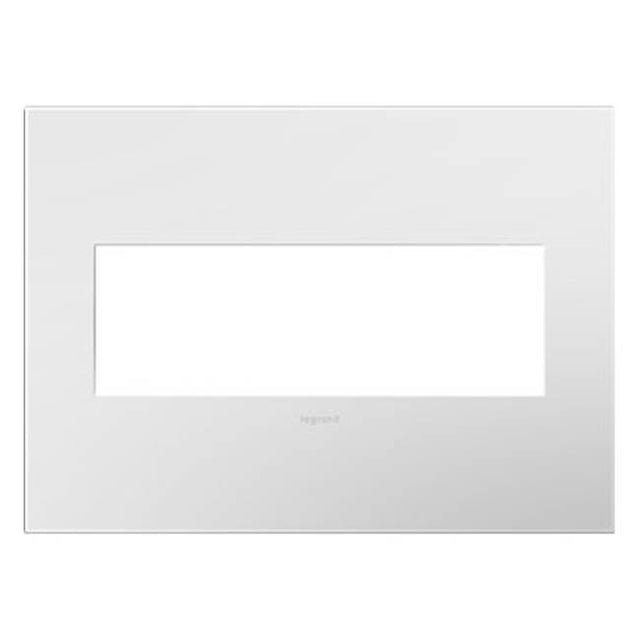 Legrand - Gloss White-on-White, 3-Gang Wall Plate - Gloss White