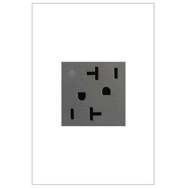 Legrand - Tamper-Resistant Dual Controlled Outlet, 20A - Magnesium