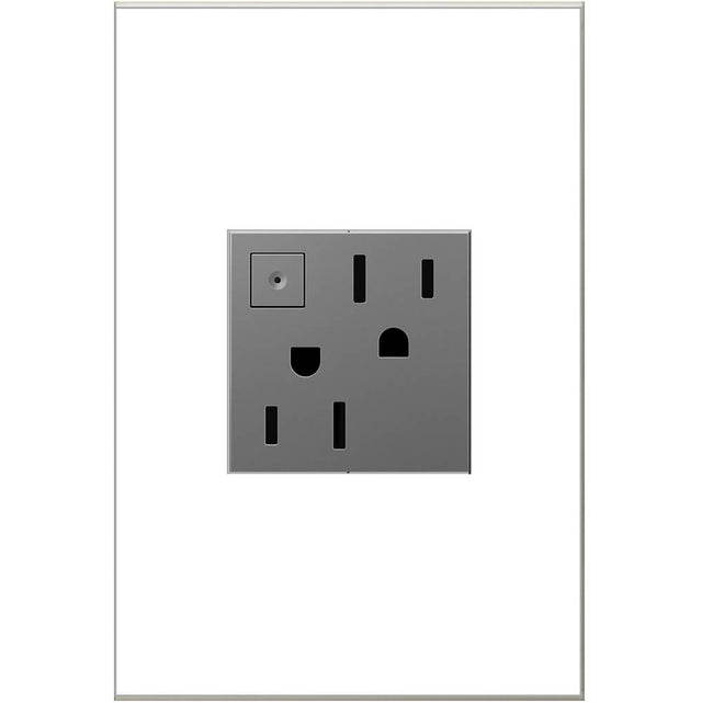 Legrand - Energy-Saving On/Off Outlet, 15A - Magnesium