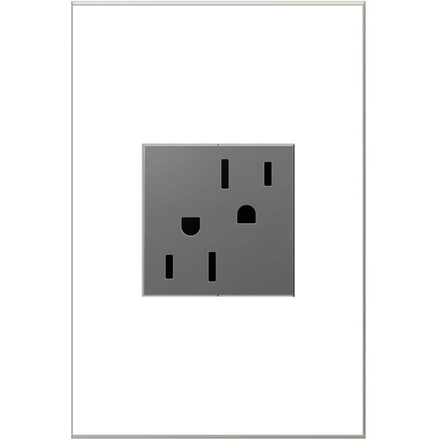 Legrand - Tamper-Resistant Outlet, 15A - Magnesium