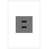 Legrand - adorne Full-Size, A/A USB Outlet, Magnesium - Magnesium