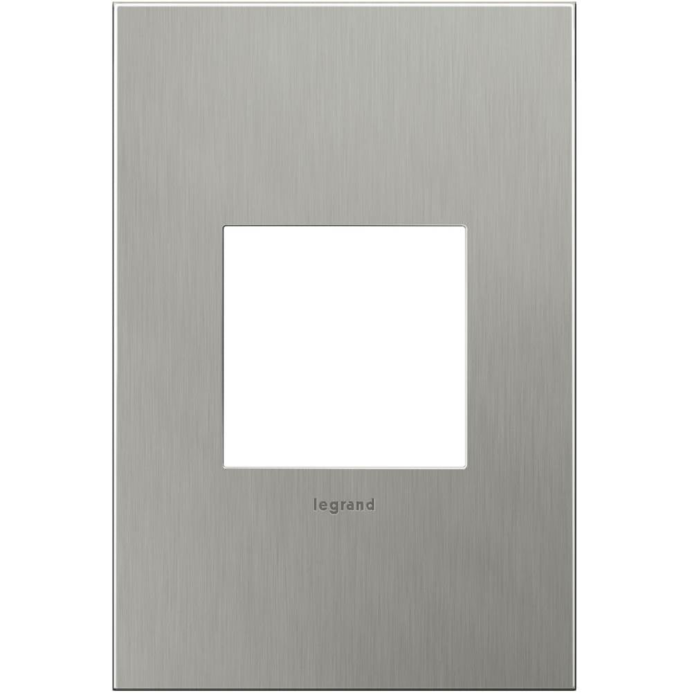 Legrand - Brushed Stainless Steel, 1-Gang Wall Plate - Brushed Stainless Steel