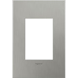 Legrand - Brushed Stainless Steel, 1-Gang + Wall Plate - Brushed Stainless Steel
