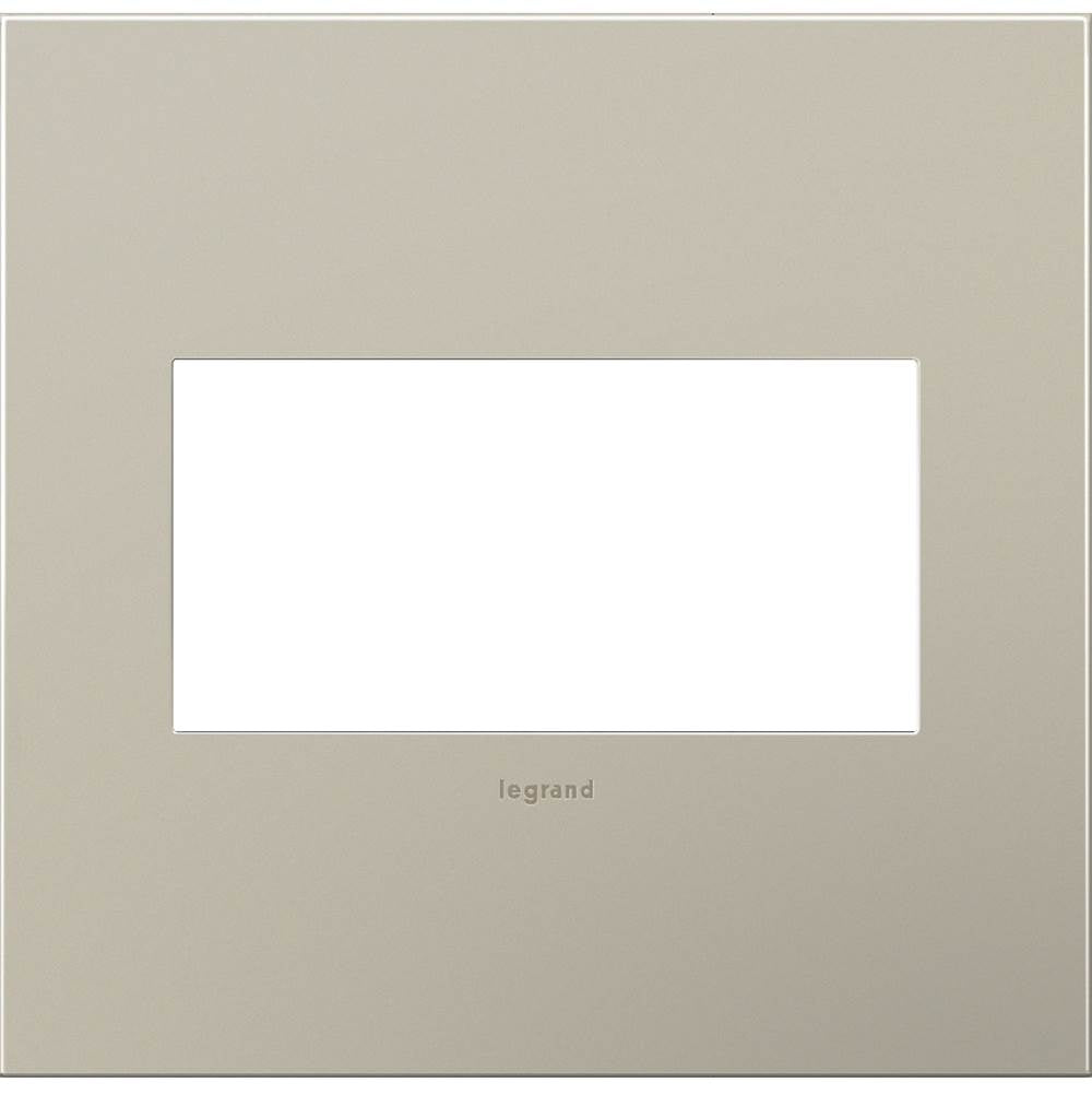 Legrand - Satin Nickel, 2-Gang Wall Plate - Satin Nickel