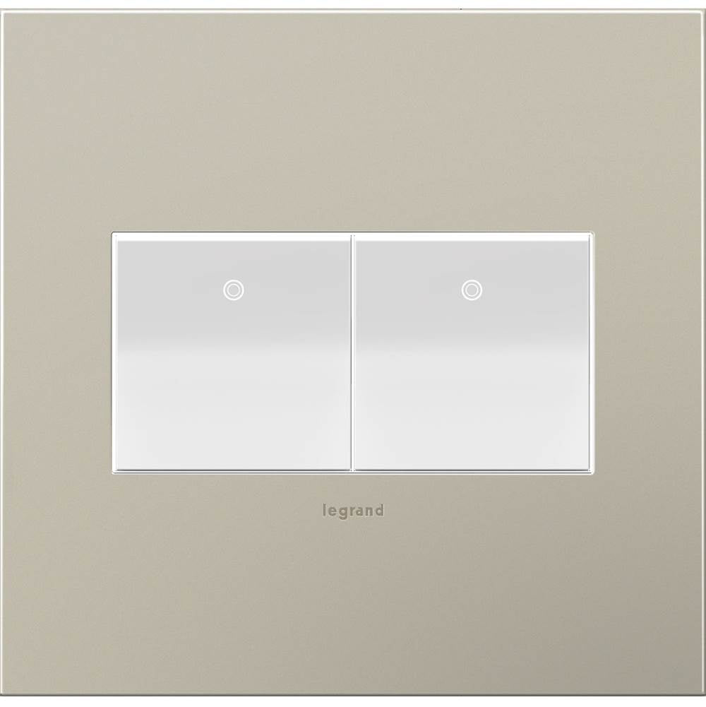 Brushed Stainless Steel, 2-Gang Wall Plate