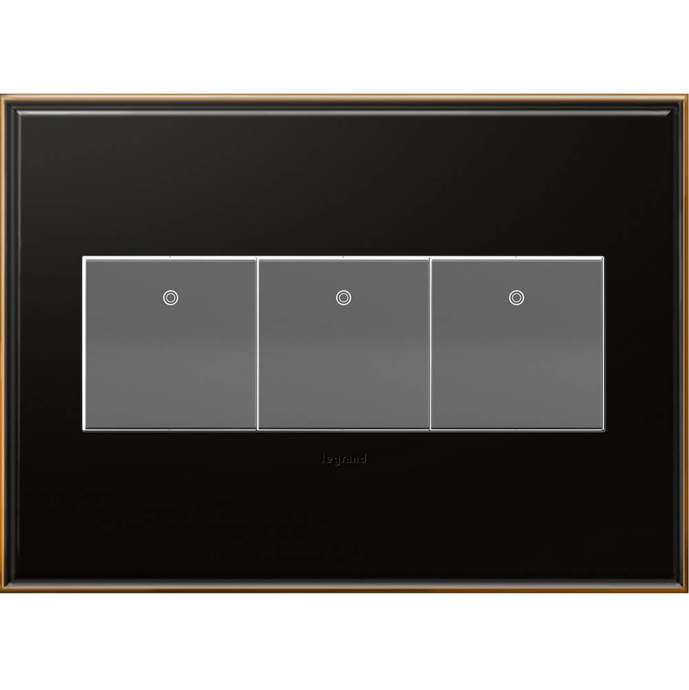 Brushed Stainless Steel, 3-Gang Wall Plate