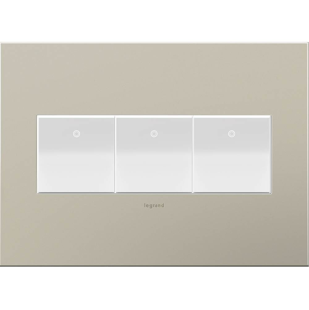 Brushed Stainless Steel, 3-Gang Wall Plate