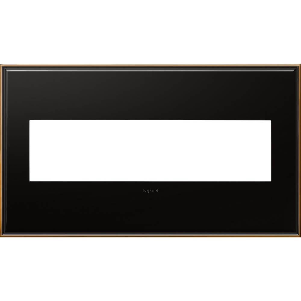 Legrand - Oil-Rubbed Bronze, 4-Gang Wall Plate - Oil-Rubbed Bronze