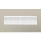 Brushed Stainless Steel, 4-Gang Wall Plate