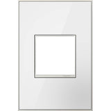 Legrand - Mirror White-on-White,  1-Gang Wall Plate - Mirror White