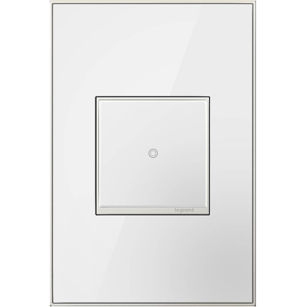 Mirror White-on-White,  1-Gang Wall Plate