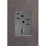 Legrand - Hubbardton Forge Natural Iron, 1-Gang + Wall Plate - Natural Iron