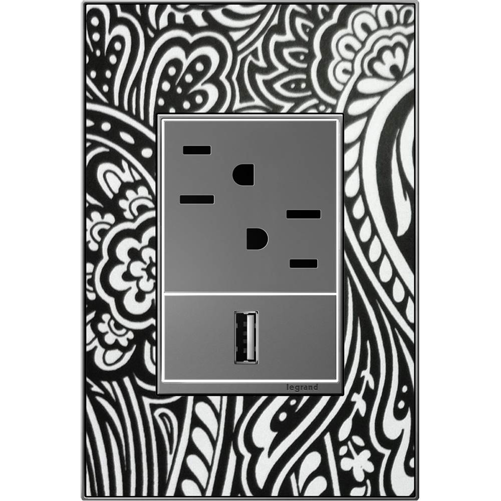 Custom Wall Plate, 1-Gang +, Magnesium Trim