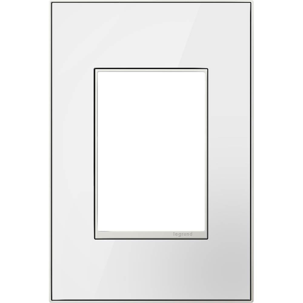 Mirror White-on-White,  1-Gang + Wall Plate