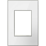 Mirror White-on-White,  1-Gang + Wall Plate