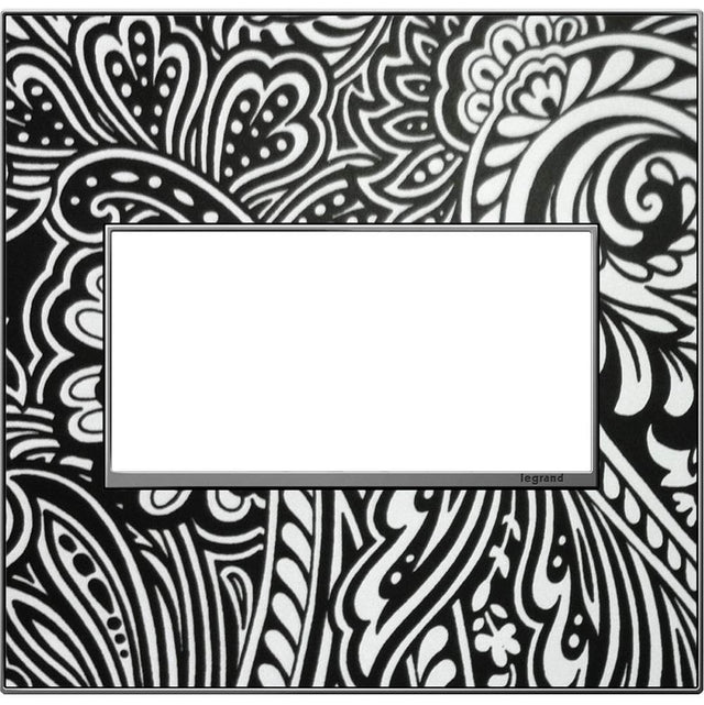 Legrand - Custom Wall Plate, 2-Gang, Magnesium Trim - Magnesium