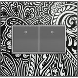 Custom Wall Plate, 2-Gang, Magnesium Trim