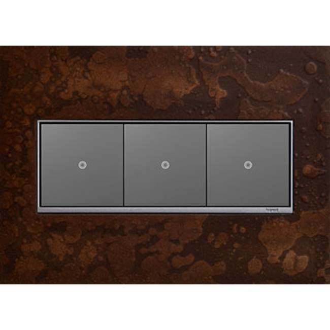 Hubbardton Forge Bronze, 3-Gang Wall Plate