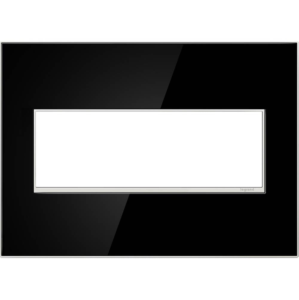 Legrand - Mirror Black, 3-Gang Wall Plate - Mirror Black