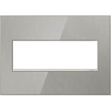 Legrand - Brushed Stainless, 3-Gang Wall Plate - Mirror Brushed Stainless