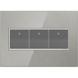 Custom Wall Plate, 3-Gang, Magnesium Trim