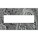 Legrand - Custom Wall Plate, 4-Gang, Magnesium Trim - Magnesium