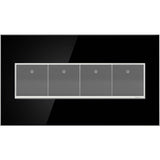 Custom Wall Plate, 4-Gang, Magnesium Trim