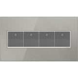 Custom Wall Plate, 4-Gang, Magnesium Trim