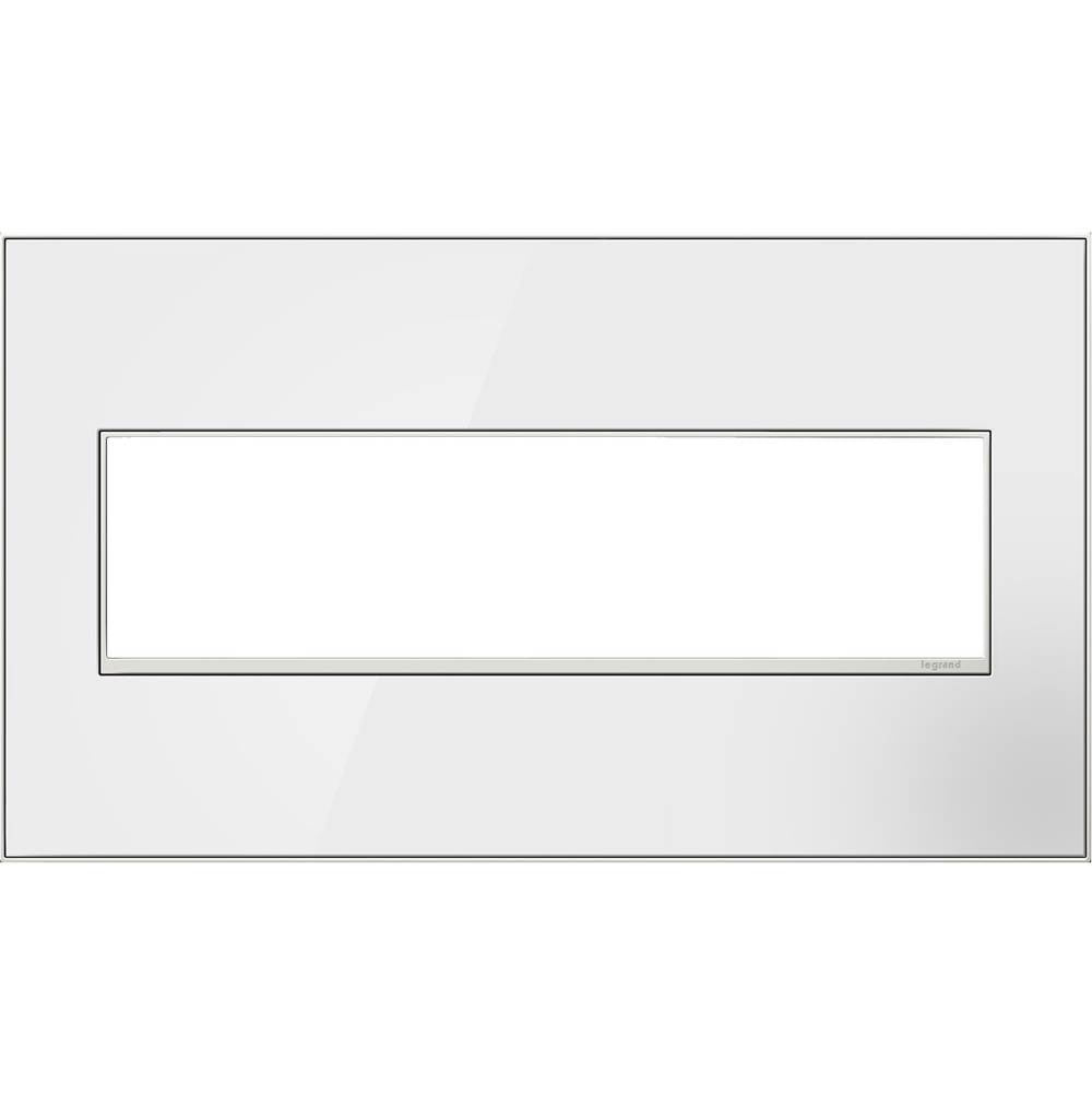 Legrand - Mirror White, 4-Gang Wall Plate - Mirror White