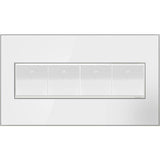 Custom Wall Plate, 4-Gang, Magnesium Trim