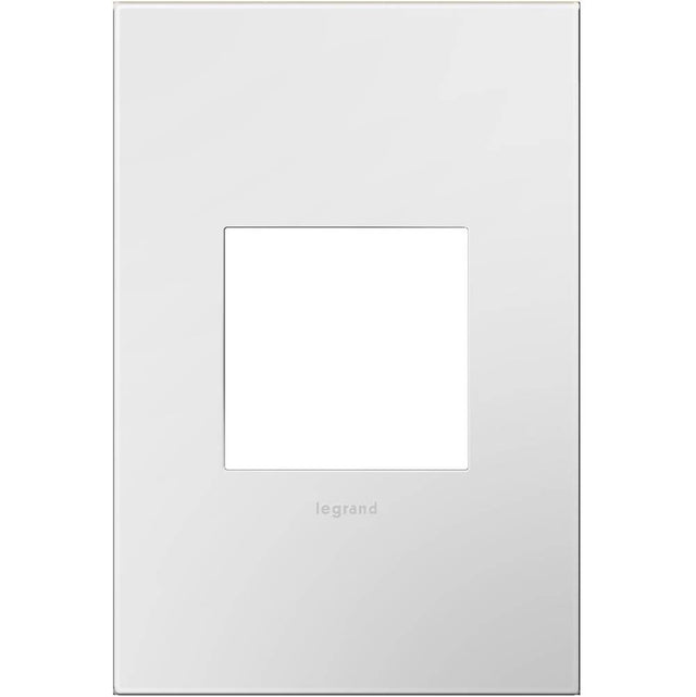 Legrand - Gloss White-on-White, 1-Gang Wall Plate - Gloss White