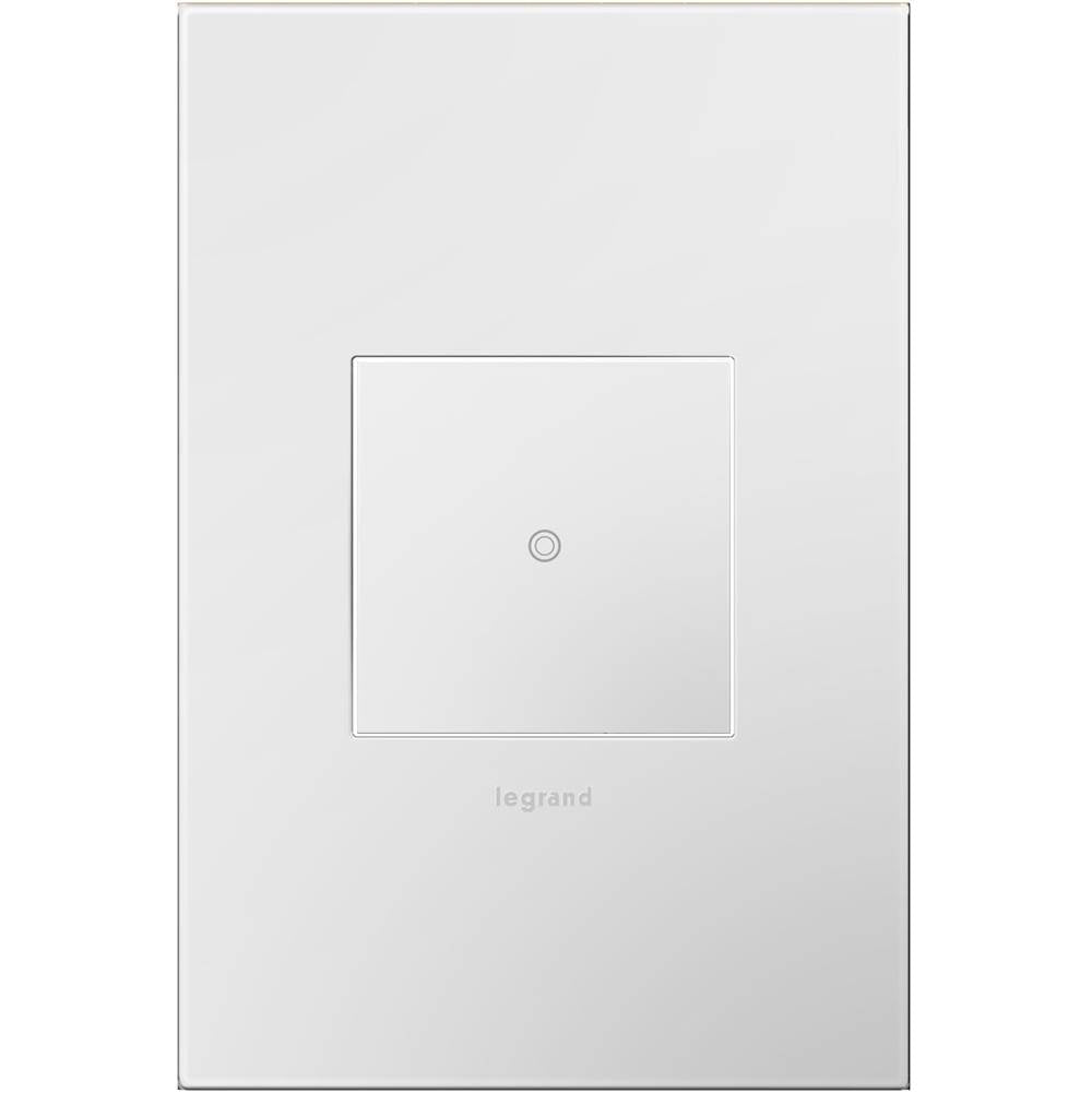 Gloss White-on-White, 1-Gang Wall Plate