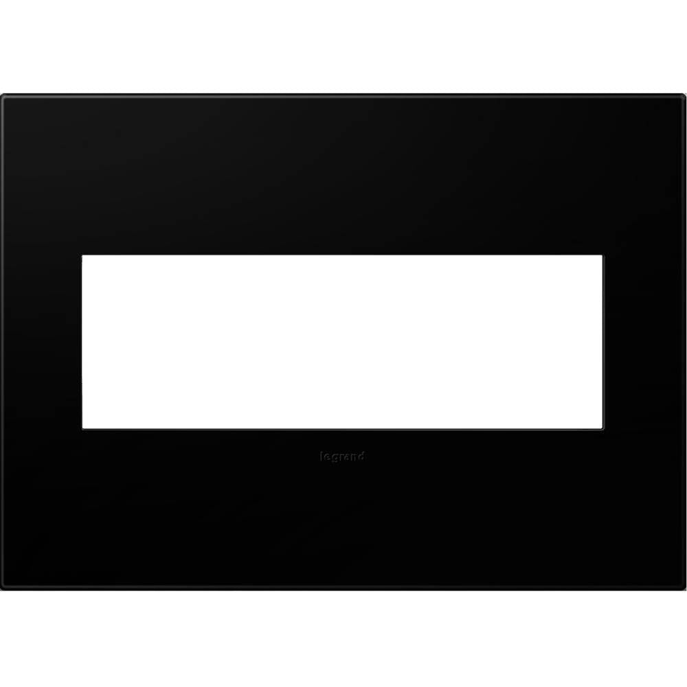 Legrand - Black Ink, 3-Gang Wall Plate - Black Ink