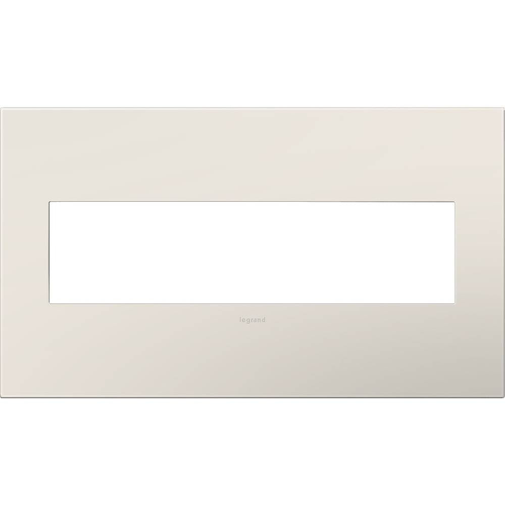 Legrand - Satin Light Almond, 4-Gang Wall Plate - Satin Light Almond