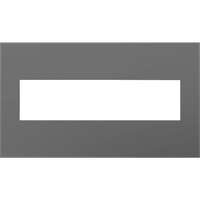 Legrand - Magnesium, 4-Gang Wall Plate - Magnesium