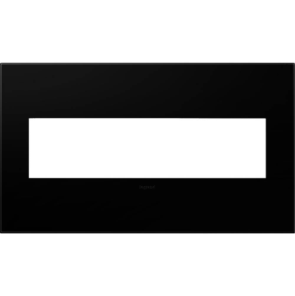 Legrand - Black Ink, 4-Gang Wall Plate - Black Ink