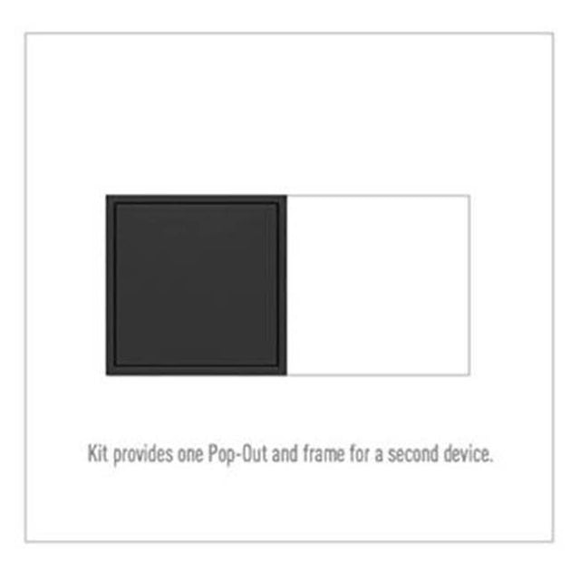 Legrand - Pop-Out Outlet, 2-Gang - Graphite