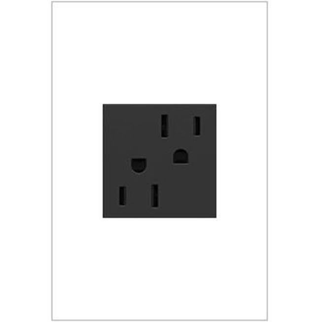 Legrand - Tamper-Resistant Outlet, 15A - Graphite