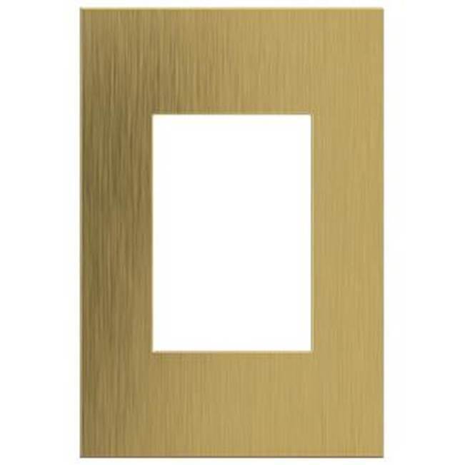 Legrand - Brushed Satin Brass, 1-Gang plus  Wall Plate - Brushed Satin Brass